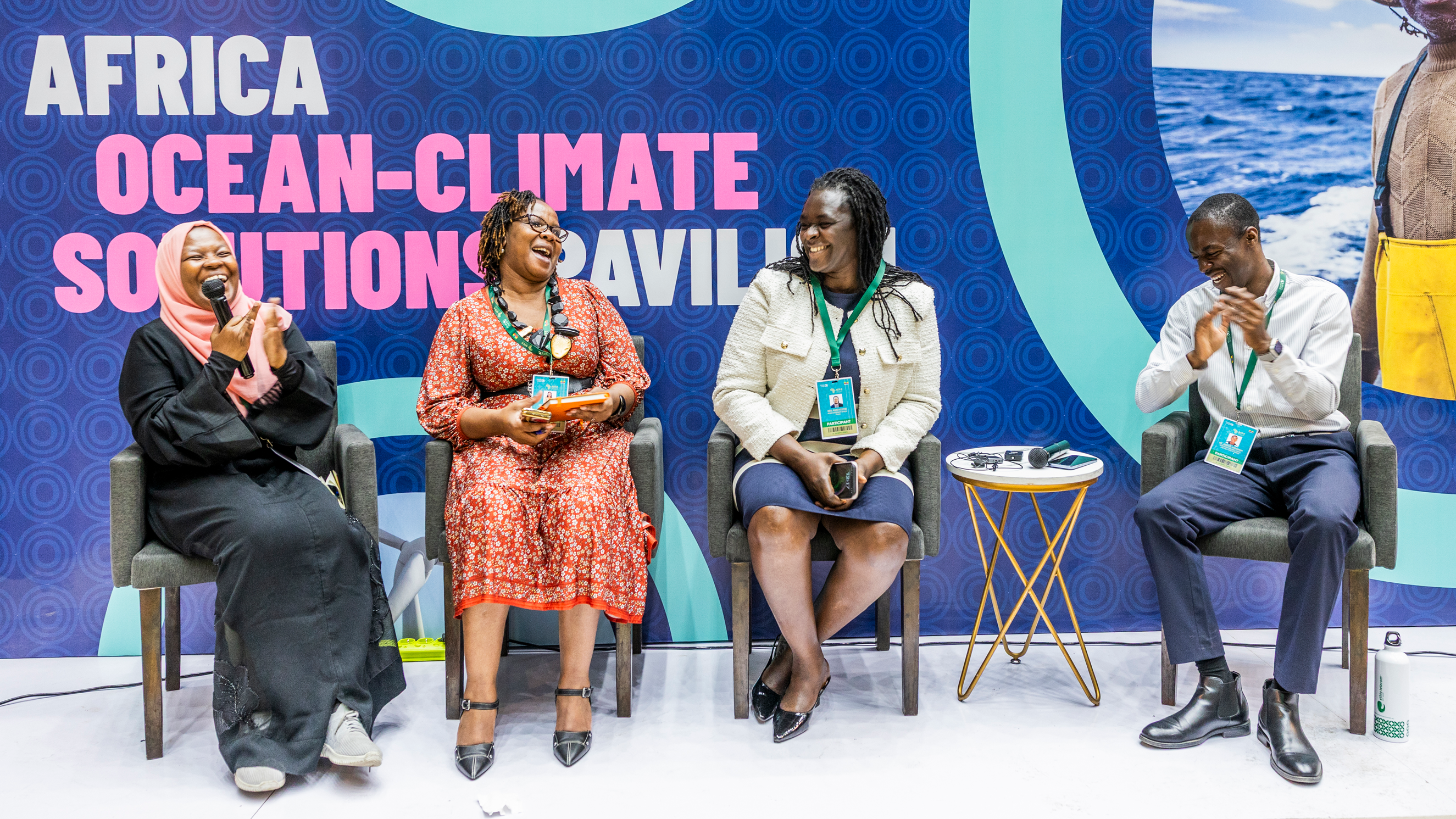 Panelists discuss the future of ocean-based climate interventions during the Africa Climate Summit 2 in Addis Ababa, Ethiopia. (Genaye Eshetu for Carbon to Sea)