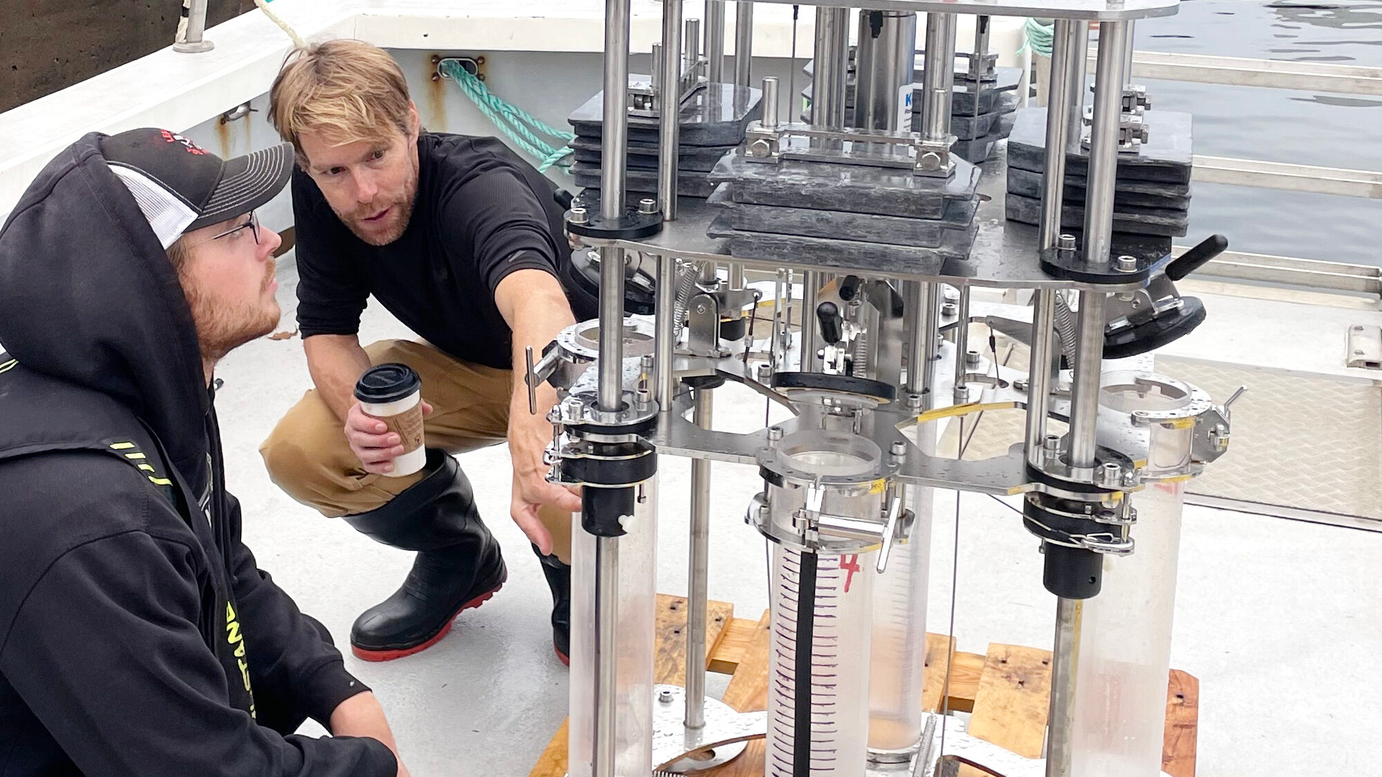 Dr. Chris Algar of Dalhousie University researched ocean sediments as part of the Joint Learning Opportunity in Halifax. (Courtesy of Dr. Chris Algar)